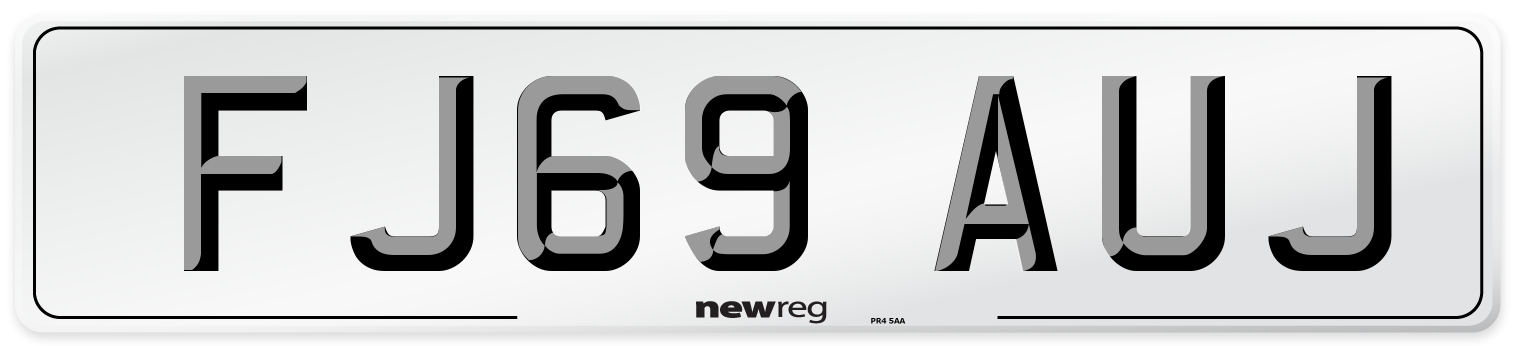 FJ69 AUJ Number Plate from New Reg